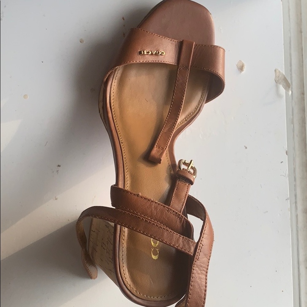 Coach briana t strap platform